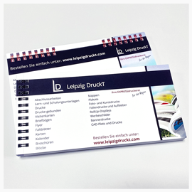 Drucke mit Halbverdeckter Bindung Ansicht einiger Formate